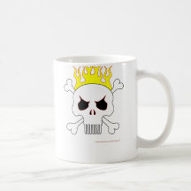 Schädel mit Flammen-Becher Tasse