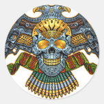 Schädel mit Gewehren und Kugeln durch Al Rio Sticker