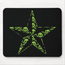 Schädel-Muster-Stern Mousepad