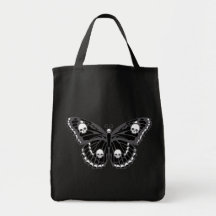 Schädel-Schmetterling Einkaufstaschen