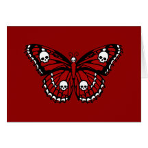 Schädel-Schmetterling Grußkarten