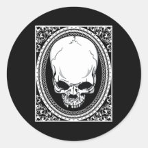 Schädel ~ Skeleton Schädel-gotisches Schwarzes Sticker