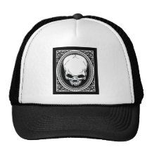 Schädel ~ Skeleton Schädel-gotisches Schwarzes Truckermütze