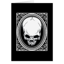 Schädel ~ Skeleton Schädel-gotisches Schwarzes Karte