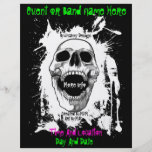 Schädel-Spritzer-Ereignis oder Band-Flyer