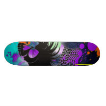 Schädel - Spritzerpunk Druckbrett Individuelles Skateboard