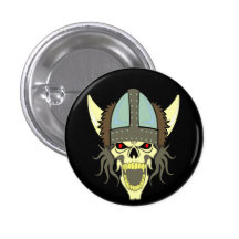 Schädel Totenkopf Wikinger skull viking Anstecknadelbuttons