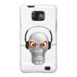 Schädel und Kopfhörer mit Blitz von den Ohren Samsung Galaxy S2 Cover