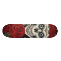 Schädel und Rosen Personalisierte Skatedecks