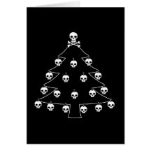 Schädel-Weihnachtsbaum Karten