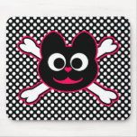 Schädelkat-Rosa Mousepad