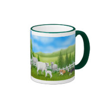 Schaf-u. GrenzCollies-Wecker-Becher Kaffee Tasse