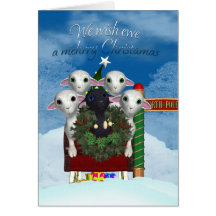 Schaf-Weihnachtskarte - schwarze Schaf-Feiertags-K