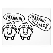 Schafe schafe määähhh määhhh selber! einladungskarte