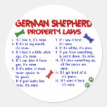 SCHÄFERHUND Eigentums-Gesetze 2 Sticker