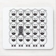 Schäferhund-Hund in den Schafen Mousepads