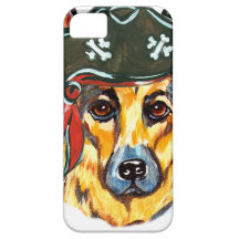Schäferhund-Pirat iPhone 5 Schutzhüllen