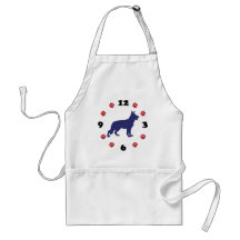 Schäferhund-Uhr Schürze
