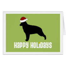 Schäferhund-Weihnachtsmannmütze karten