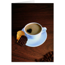 Schale Herz-Kaffee - Gruß-Karte