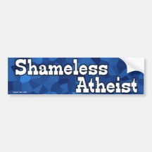 Schamloser Atheist Auto Aufkleber