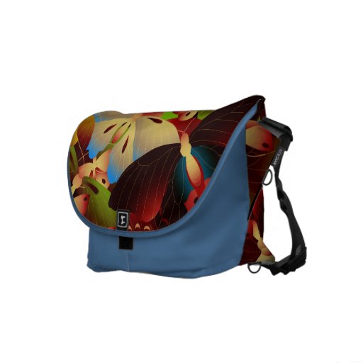 Schar der Schmetterlinge - Blau Kuriertaschen