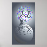 Schatten des Natur-Schmetterlings-Baum-Plakats
