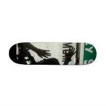 Schatten von einem Zeichen Skateboardbretter