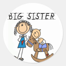 Schaukelpferd-große Schwester-T-Shirts und Geschen Sticker