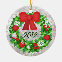 Schein-kundenspezifische WeihnachtsKranz-Verzierun Weihnachtsornament