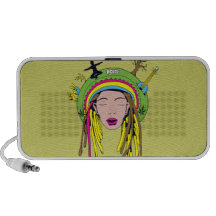 schicke Illustration rasta Baby Hippie vektor Lautsprecher