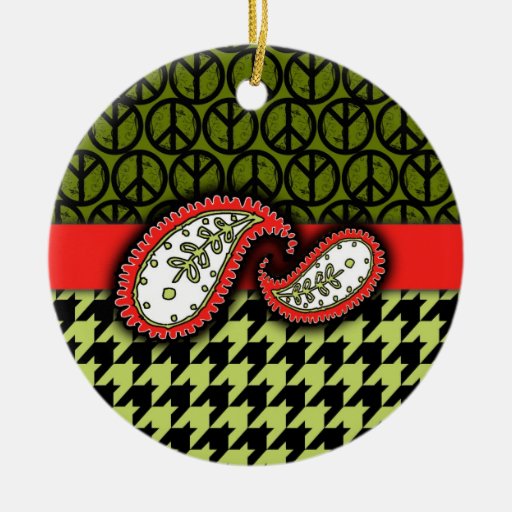 Schicke Paisley- und Muster-Verzierung 2 Weihnachtsbaum Ornamente