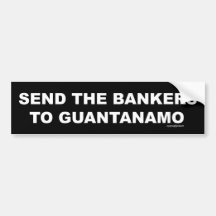 Schicken Sie Guantanamo-Autoaufkleber die Banker