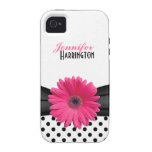 Schicker rosa Gerbera-Gänseblümchen-Tupfen iPhone  iPhone 4/4S Hüllen