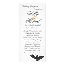Schicker Spaß des Halloween-Hochzeitsprogramms ges Individuelle Werbekarte