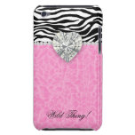 Schickes Herz-Rosa LeopardZebraipod kaum dort Barely There iPod Case