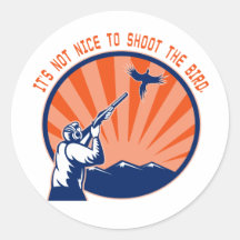 Schießen Sie nicht den Vogel Runder Sticker
