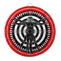 Schießen-Strecke Vitruvian Mann-SilhouetteDartboar