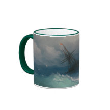 Schiff auf stürmischen Meeren Kaffee Haferl