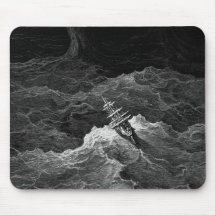 Schiff im stürmischen Meer Mousepads