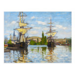 Schiffe, die auf die Seine in Rouen Claude Monet s Postkarte