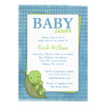 Schildkröte-blaue Tupfen-Babyparty-Einladungen