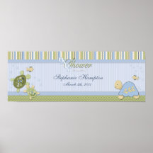 Schildkröte-Riff-und Goldfisch-Babyparty-Plakat