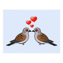 Schildkröte-Tauben in der Liebe Postkarte