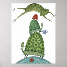 Schildkröten und Frosch Posterdrucke