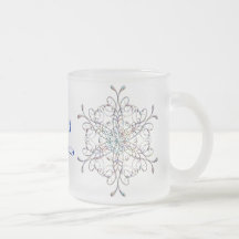 Schillernder Schneeflocke-Becher Tasse