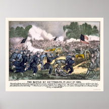 Schlacht von Gettysburg bis 1863 Plakat