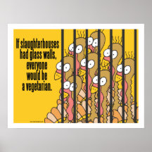 Schlachthäuser - Vegetarier, vegan Plakat