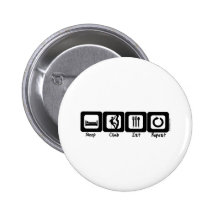 Schlaf-Aufstieg essen Wiederholung Buttons