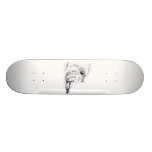 Schlafender weißer Tigerkopf und -tatzen zeichnen  Individuelle Skatedecks